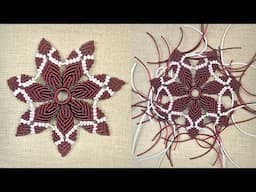 Macrame Flower / Snowflake Ornament