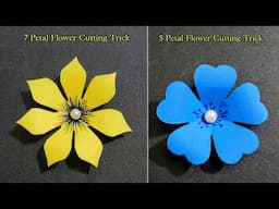 2 Ideas To How To Make Paper Flower Craft | Flower Making With Paper | Easy Paper Flower Making Idea