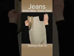 Sewing Jeans - Every Step, Super Fast!  See the 45 Minute Tutorial  #jeans #fashion #sewingpatterns