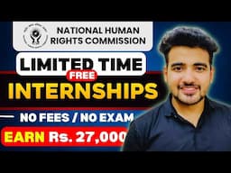 Free Government Internship Announced ➤NHRC Winter Internship 2024 | Stipend,Certificate& BAG