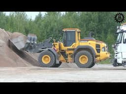 Volvo L120H loading gravel and some snow clip