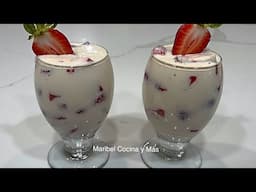 FRESAS CON CREMA - Super ricas 😋 receta fácil de hacer!