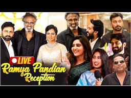 🔴Live: Ramya Pandian & Lovel Dhawan Reception | Candid Moments