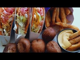 CHAT N CHEW- TACO BELL MUKBANG! DORITOS LOCOS SUPREME TACOS, NACHO FRIES &... CINNAMON BALLS!!!😋😋😋😋