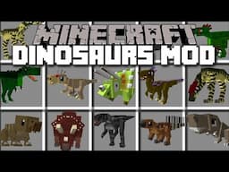 Minecraft PORTAL TO THE DINOSAUR WORLD MOD / TRAVEL AND FIGHT AGAINST DINOSAURS!! Minecraft