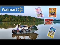 2 DAYS CAT FISHING WITH ONLY WALMART STINK BAIT!! {Boat Camping}