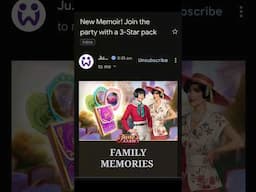 New Memory Join Party' With 3 Star Pack #wooga #junejourneygameplay #shorts #games