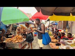 I ate Haitian Rice And Beans at the Street Market in Cap Haitien