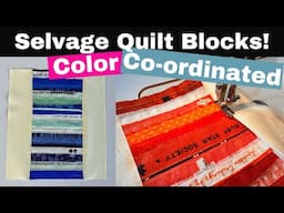 Color Co-ordinated Selvage Quilt Block