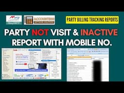 Party not visit & inactive billing reports in marg erp software | step by step in hindi