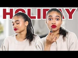 Red Lip Holiday Makeup Look!