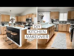 BUDGET KITCHEN MAKEOVER | Marble Painted Countertops | The Kola Home