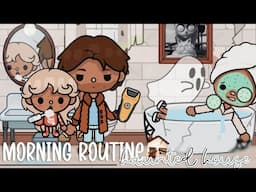 Morning Routine in a HAUNTED HOUSE 🏚 👻 | *with voice* | Toca Boca Family Roleplay