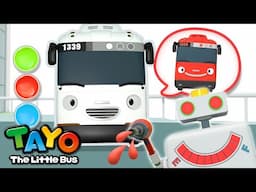 TOP5❤️Learn Colors with Gani the Red Bus! | Colorful Gas Station & More for Kids | Tayo English