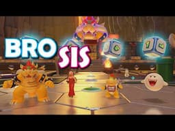 WE PLAYED THE BOWSER BOARD!! Super Mario Party Jamboree - King Bowser's Keep (BRO VS SIS)