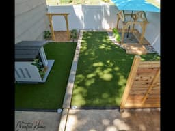 DIY Dog yard with artificial turf