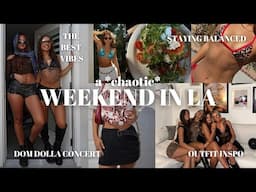 A *chaotic* LA VLOG: dom dolla concert, outfit inspo, balance while traveling + fun w friends!!