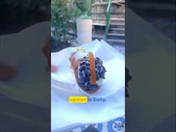 Cannoli for the first time in Sicily! (Check out the full video for more delicious Italian foods!)