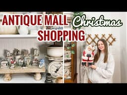 CHRISTMAS Antique Shop With Me & Haul | Antiquing for Vintage Nostalgic Christmas