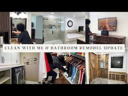 CLEAN WITH ME 2024 | DECLUTTER & ORGANIZE | BATHROOM REMODEL UPDATE #cleanwithme2024