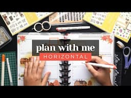 PLAN WITH ME :: Horizontal Layout Weekly Setup in a Classic Happy Planner :: Fall Neighborhood