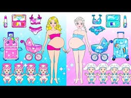 Barbie Mom Gave Birth to 4 Pink and Blue BABIES - Barbie Family Handmade DIY - Dolls Beauty