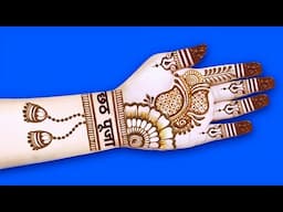 chhath Puja special easy mehndi design | latest front hand new mehndi design | simple mehndi design