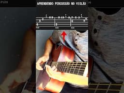 Como tocar PERCUSSÃO no VIOLÃO Fingerstyle em 1 minuto #fingerstyle #violão  #violao