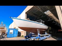 From Hangar to Dry Dock: Our Restored Sailing Boat Sees Daylight After Months of Work!