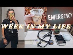 REGISTERED NURSE WEEK IN MY LIFE: emergency department RN, 12 hour shifts, being honest, vlog