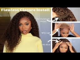 *7IN1* Pre-Styled Brown Curly Closure Wig Easy Install (With A Side Braid) | West Kiss Hair Review