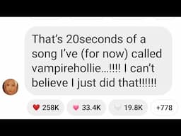 ROSÉ'S NEW SONG😍 VAMPIREHOLLIE