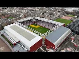 Tynecastle Park 25th February 2024 Drone footage by @colinrobinson1960 ©️