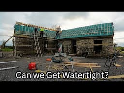 Felting the 200 year old Cottage's Roof.