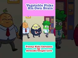 New Brain For Avocado 🥑 Kids Funny cartoons by Avocado Couple Live #shorts #avocado #animation