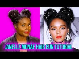 How to Get Janelle Monáe Double Bun Hair Tutorial | HISSYFIT