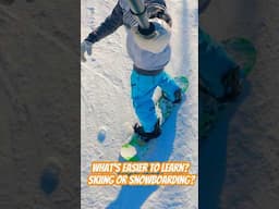 What's Easier To Learn: Skiing or Snowboarding? #skiing #snowboarding