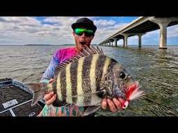 BIRTHDAY Catch Cook Camp- HUGE Personal Best Sheepshead!!