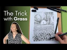 How to Draw Grass with Pen and Ink