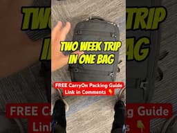 How I Organize my ONE CarryOn Bag for a TWO WEEK Trip!