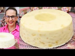 DUVIDO VOCÊ COMER SÓ UM PEDAÇO! SOBREMESA DE ABACAXI CREMOSA, FÁCIL E DELICIOSA! - Isamara Amâncio