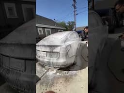 Maintenance wash on a Tesla ; Mobile auto detailing #trending #viral #youtubeshorts #asmr #detail