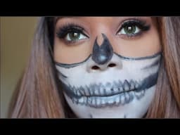 Sexy Half Skeleton Halloween Makeup