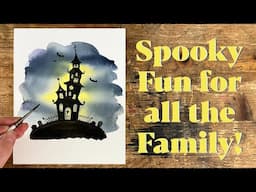 Create A Spooky Watercolour Haunted House!