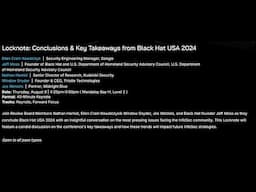 Locknote: Conclusions & Key Takeaways from Black Hat USA 2024