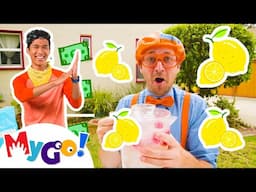 Blippi Lemonade Stand | Blippi | MyGo! Sign Language for Kids | Educational Videos