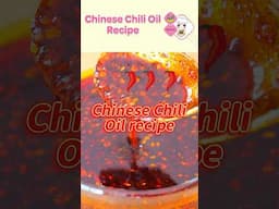 In 60 Seconds : Chili Oil Recipe