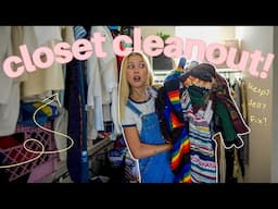 decluttering my closet for 2025! TRYING ON EVERYTHING I OWN!!