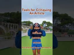 Tools for critiquing an article