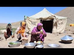 A Day Life in the Mountains |Nomadic Life in Afghanistan and Cooking Traditional Food in the Village